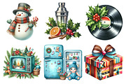 Retro 50's Christmas Clipart, an Illustration by Daily.Designs (Thumbnail 4 of 5)