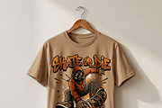 Skate Or Die Gas Mask Rider, a Shirt Mockup by Vector Stall (Thumbnail 3 of 14)