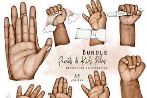 SALE -50% Bundle Parents & Kids Palm