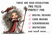 Whimsical Christmas girl Clipart, an Illustration by Libby Wishes (Thumbnail 4 of 7)