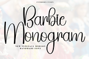 Barbie Monogram, a Handwritten Font by FreshTypeINK (Thumbnail 1 of 8)