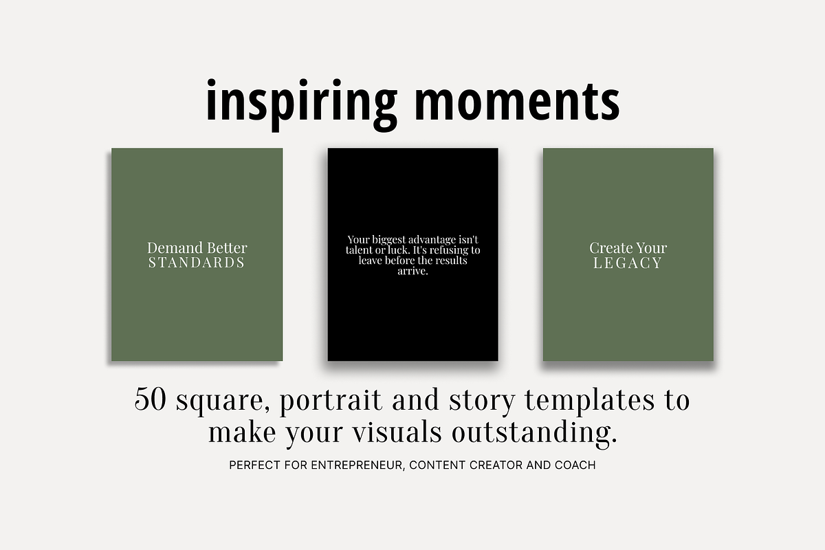 50 Inspiring Instagram Quote Bundle, a Social Media Template by RB Boutique (Photo 4 of 8)