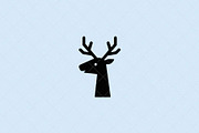 Minimalist Deer Icon Head, an Animal Illustration by Vectorium Studio (Thumbnail 2 of 4)