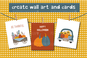 Pumpkins Clipart And Paper Pack