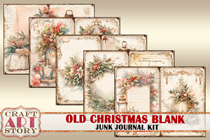 Vintage Old Christmas Blank