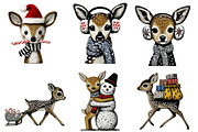 Christmas Deer Clipart, an Illustration by Designworld (Thumbnail 2 of 6)