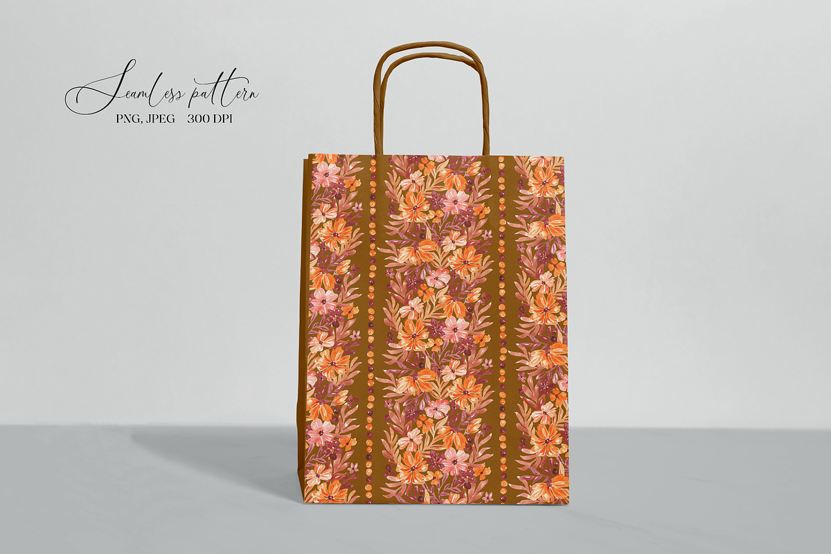 Vertical Fall Flora Seamless pattern, a Pattern Graphic by SirenaArt (Photo 13 of 16)