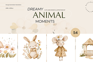 Dreamy Animal Moments, an Animal Illustration by Lumeno