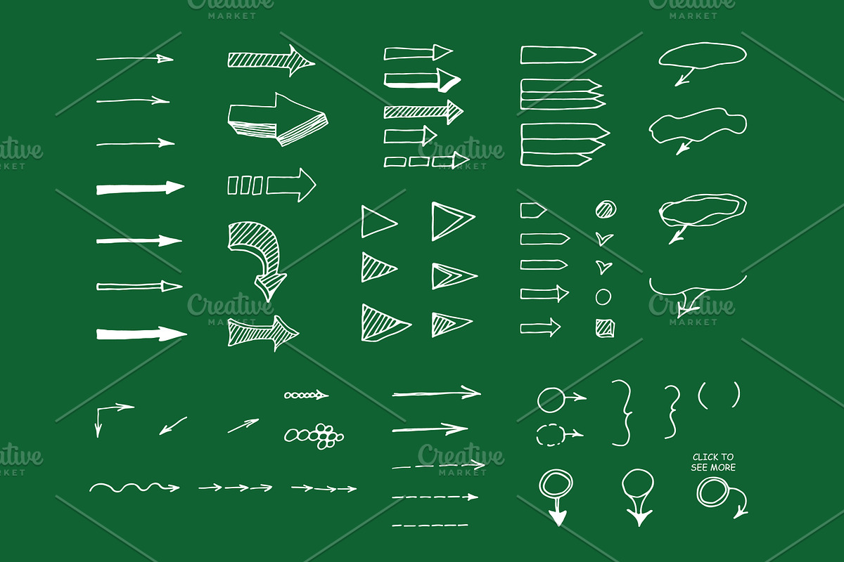 102 Hand drawn arrows., an Object Graphic by Olgaart (Photo 5 of 5)