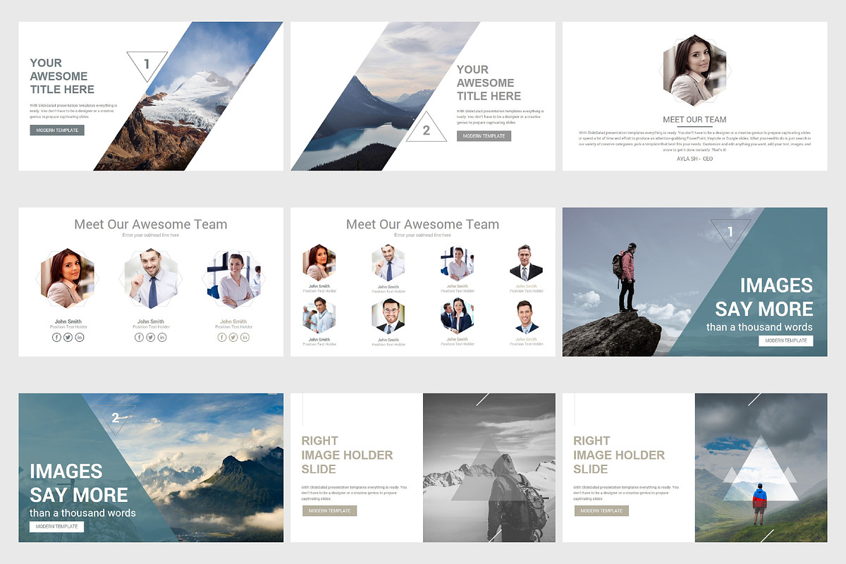 Modern Business Keynote Template, a Presentation Template by SlideSalad (Photo 7 of 16)