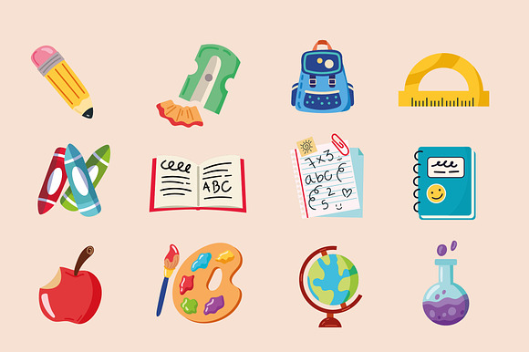 Back to School Illustration Set preview 2