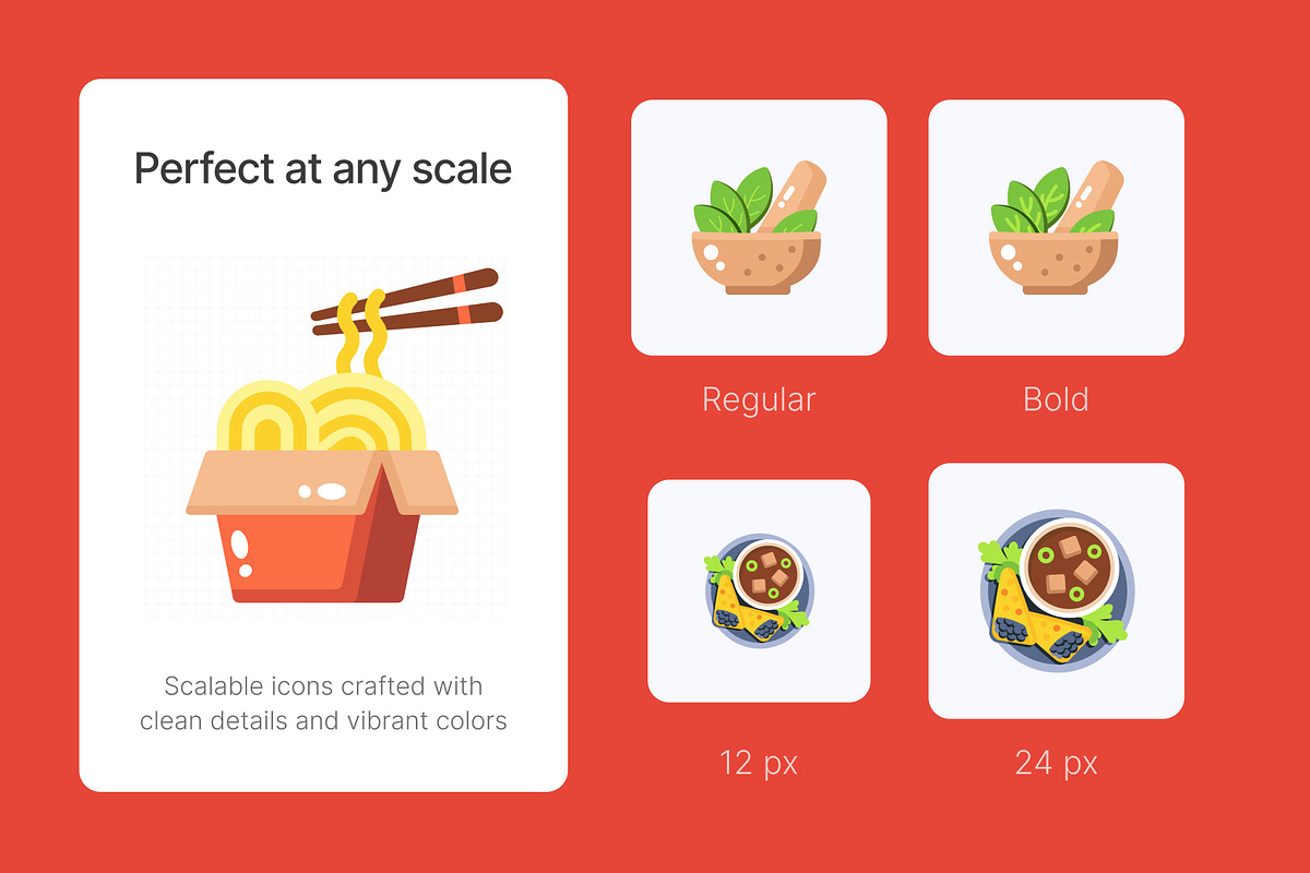 100 Food Flat Icons, an Emoji Icon by Prosymbols (Photo 7 of 11)