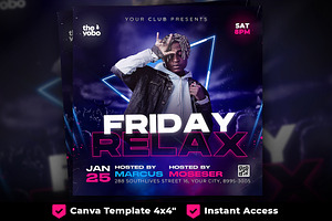 Party Flyer, Canva Club Flyer