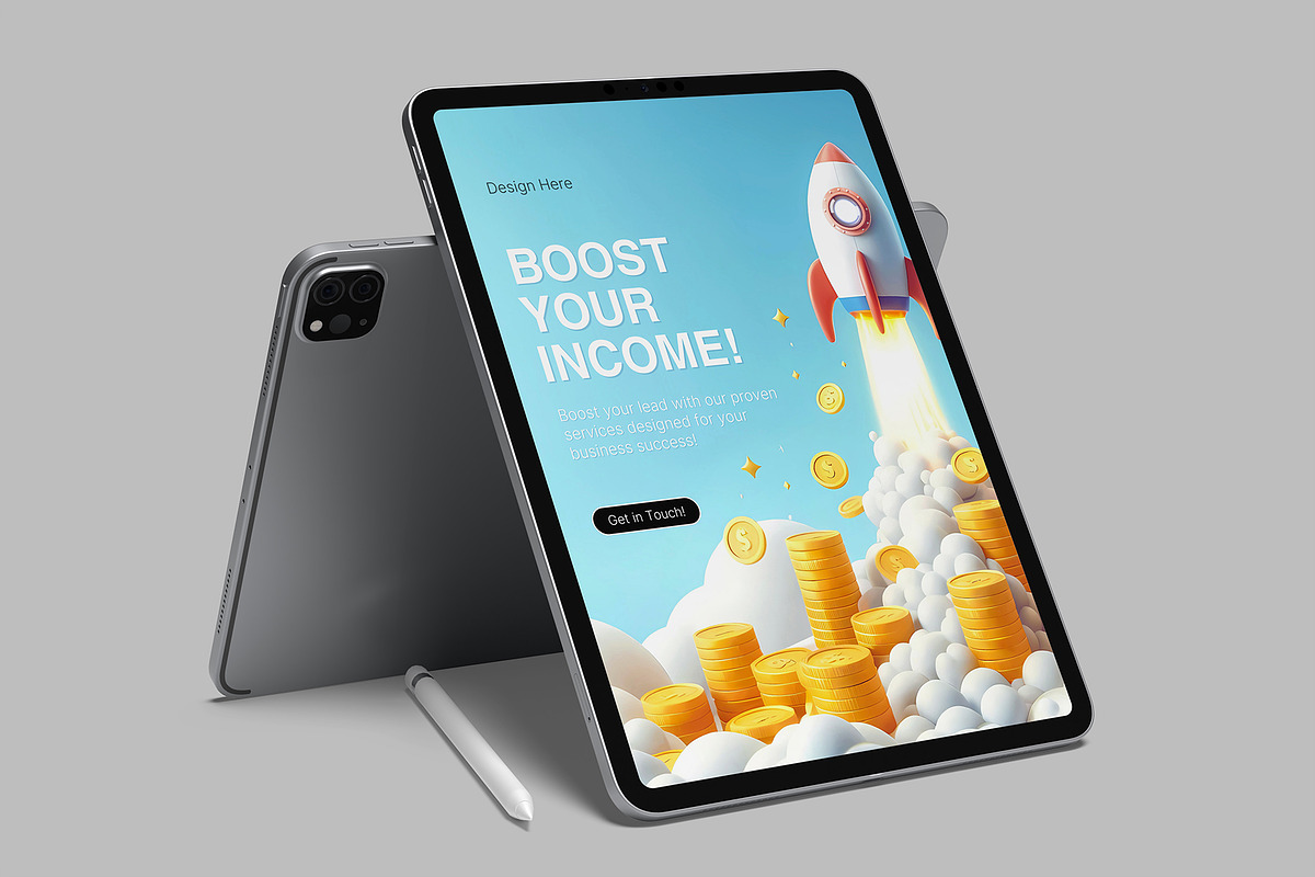 Tablet Screen Mockup, an iPad Mockup by lamorastudio (Photo 3 of 14)