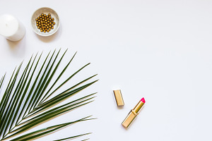 Tropical Leaf Flatlay