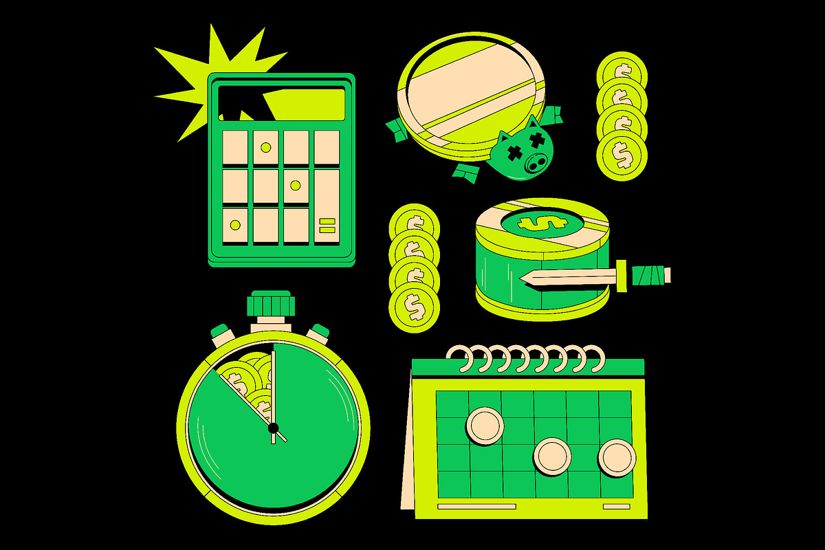 Flat Taxes Asset Illustration, an Object Illustration by graphicook