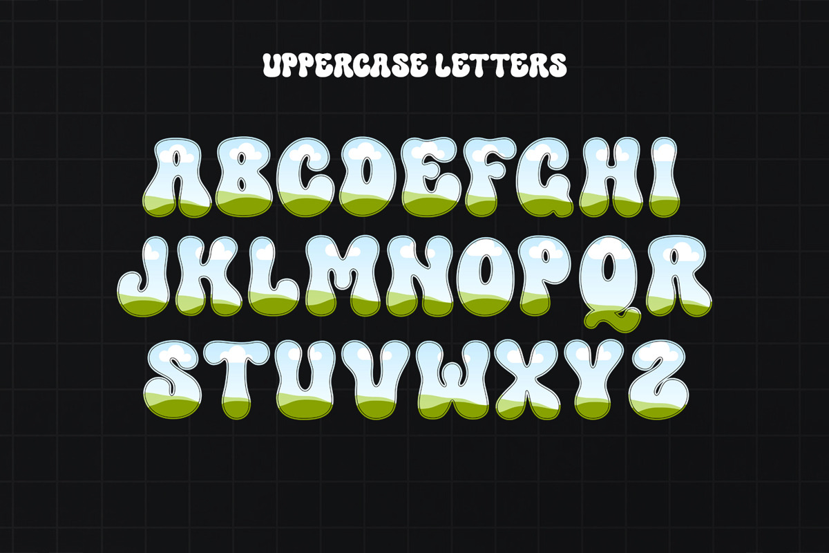 Grove Groovy Canva Font Frames, a Design Template by Jozoor (Photo 2 of 5)