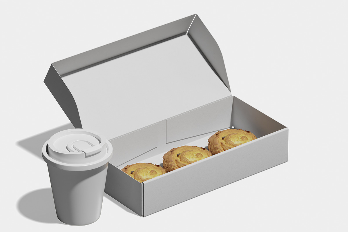 Takeaway Bakery and Cup Mockup, a Packaging Mockup by Unerispace (Photo 3 of 5)