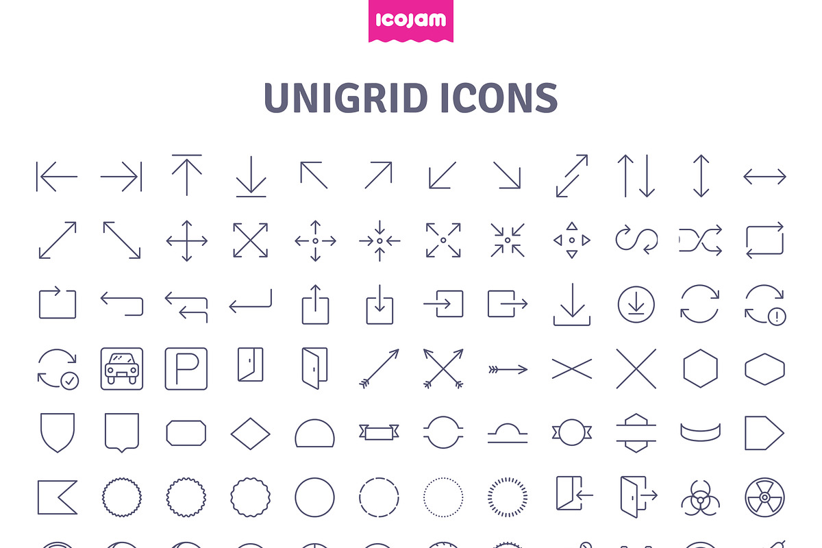 3552 Unigrid icons, an Outline Icon by Icojam store (Photo 12 of 14)