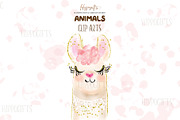 Watercolor animals cliparts, an Animal Illustration by TheHappyGiftArt (Thumbnail 3 of 6)