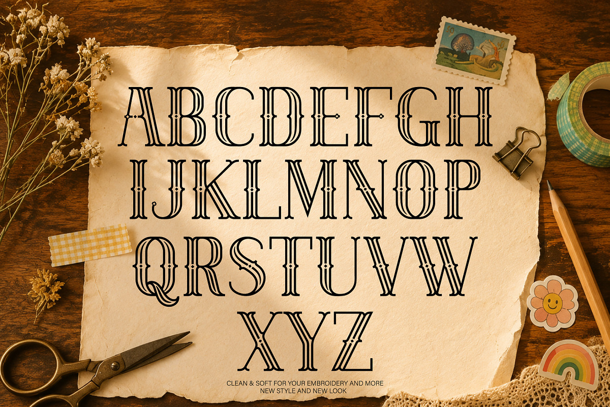 Engraved Monogram, a Serif Font by MaxArt Foundry (Photo 4 of 4)