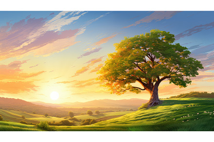 silhouette sun tree scenic, a Nature Photo by pikepicture
