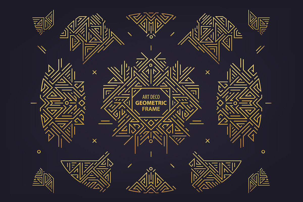 Art Deco Geometric Design Elements, a Pattern Graphic by Marylia (Photo 11 of 13)
