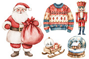 Christmas Floral Wreath & Santa Clau, an Illustration by CitraGraphics (Thumbnail 5 of 5)