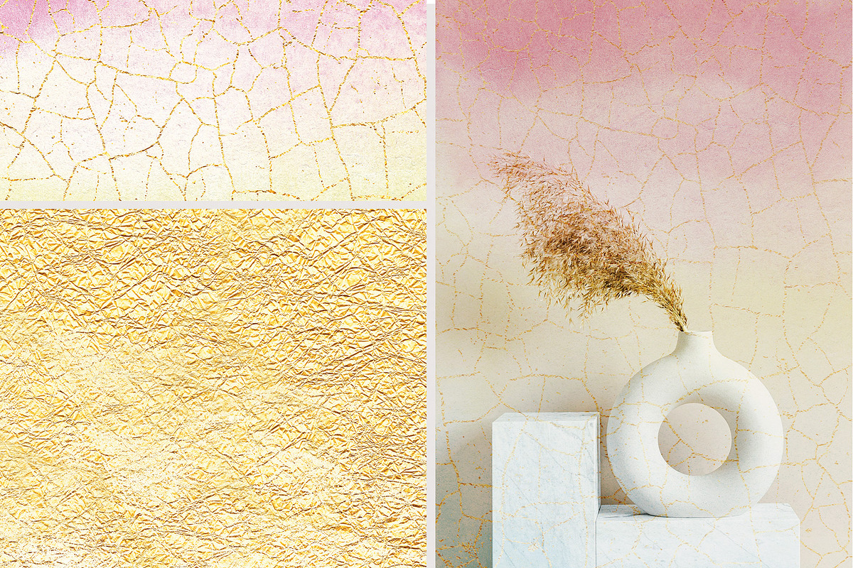 Pastel Watercolor & Gold Textures, a Texture Graphic by InstaDesignPro (Photo 2 of 12)