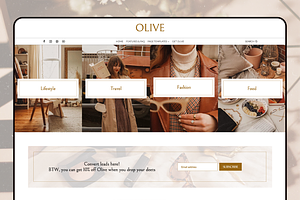 Olive Feminine Blog Theme