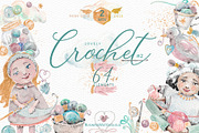 Lovely Crochet Clipart #2, a Work Illustration by Scarlet Island (Thumbnail 1 of 3)