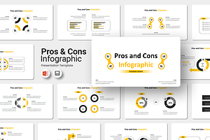 Pros Cons Infographic - PowerPoint, a Presentation Template by Iqsiart Studio