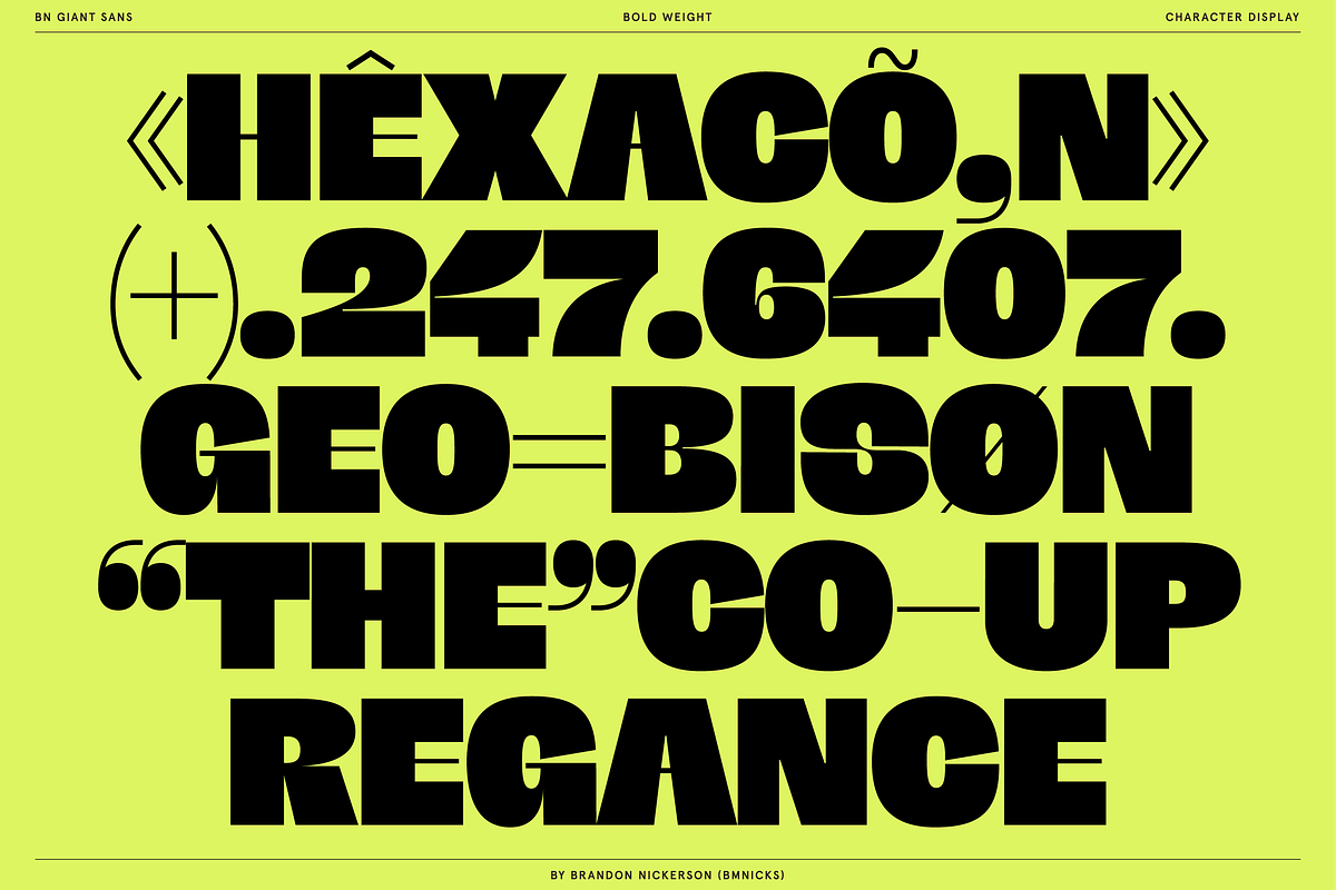 BN Giant, a Sans Serif Font by Bnick (Photo 13 of 19)