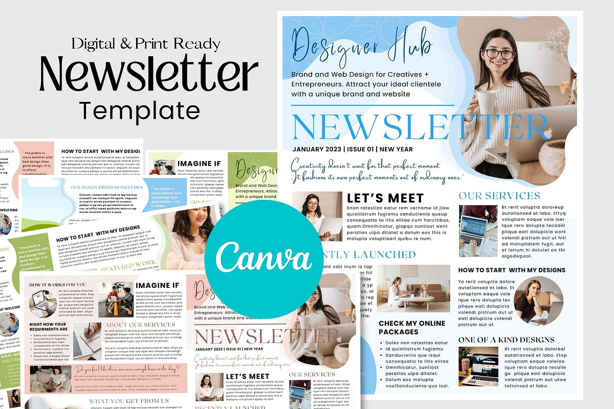 Canva Business Newsletter Template, an Email Template by PixelCraft (Photo 1 of 15)