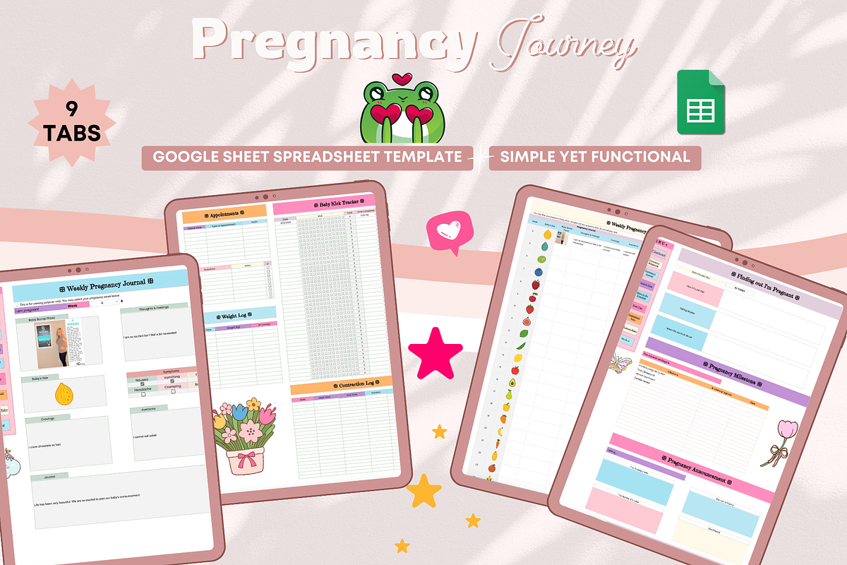 Spreadsheet Pregnancy Journey, a Templates & Theme by bellaROSEworkshop (Photo 3 of 6)