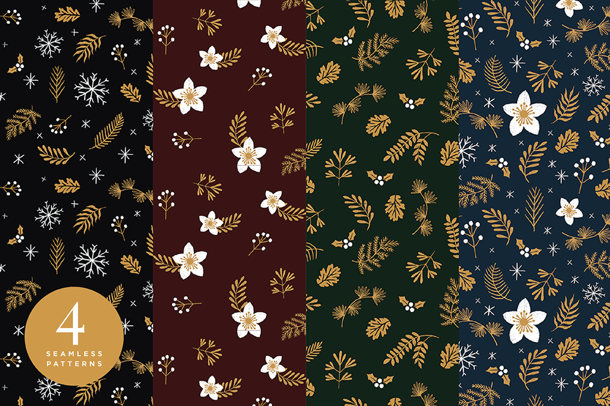 Elegant Christmas Graphic Set, a Pattern Graphic by Rough Edges Supply Co. (Photo 5 of 9)