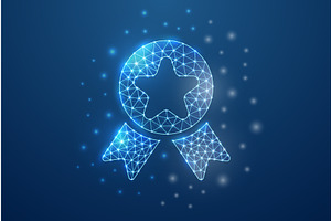 Award 3d symbol in low poly style, a Texture Illustration by GraphiShop
