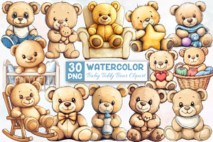 Baby Teddy Bear Clipart, an Illustration by Designworld