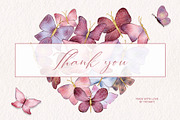 Watercolor hearts and patterns, an Illustration by TatiArti (Thumbnail 8 of 8)