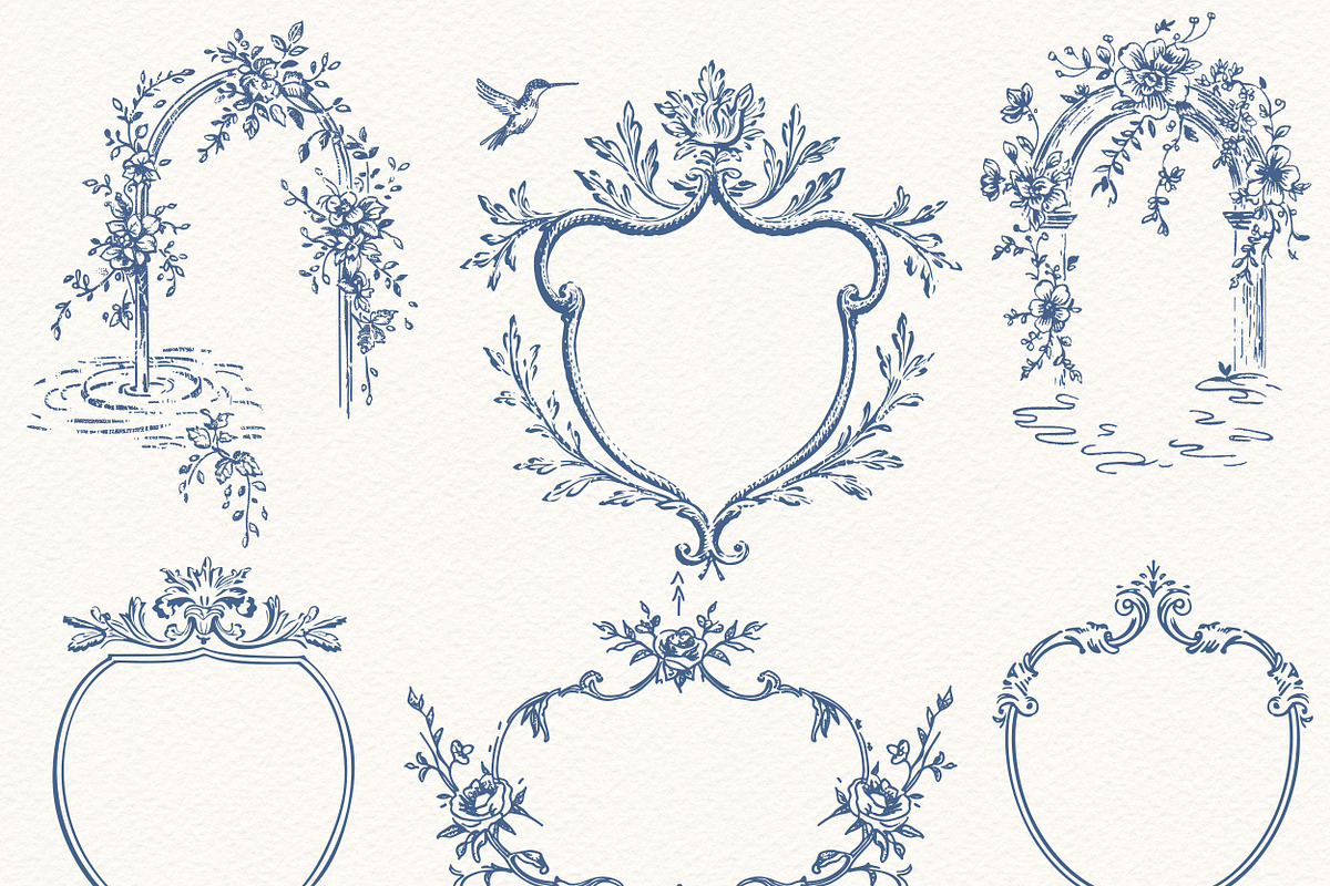 Vintage Swan Lake Clipart Collection, an Animal Illustration by Eyeinspire (Photo 2 of 8)