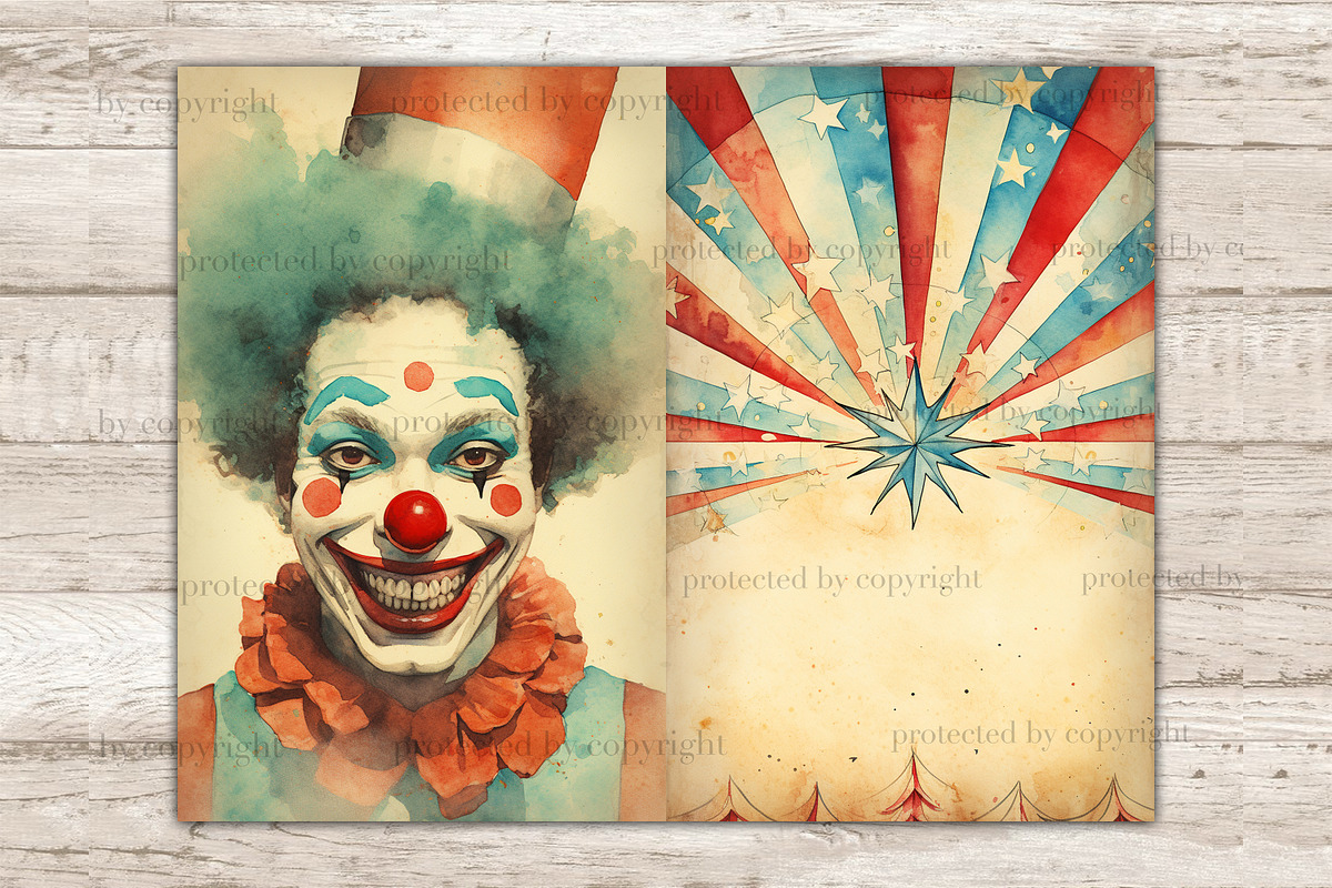 Circus Junk Journal Paper | Carnival, a Person Illustration by GlamArtZhanna (Photo 10 of 10)