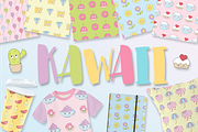 Kawaii (patterns, elements), a Decorative Illustration by My Sweet Dreams (Thumbnail 1 of 4)