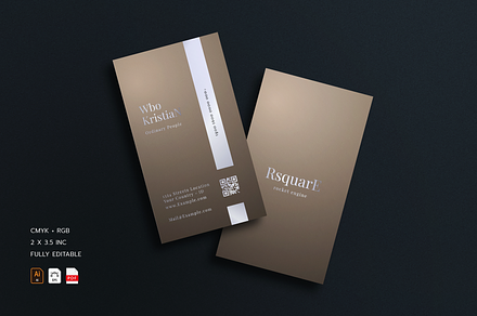 5 in 1 Vertical Luxury Business Card, a Business Card Template by Ctrl space studio