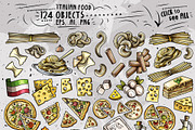 Italian Food Cartoon Objects Set, an Object Graphic by BALABOLKA (Thumbnail 2 of 3)