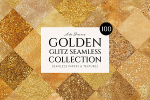 Golden Glitz Gold Seamless Textures, a Texture Graphic by Julia Dreams