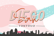 San Diego - Font Duo + Extra Logo, a Handwriting Font by Dm Studio