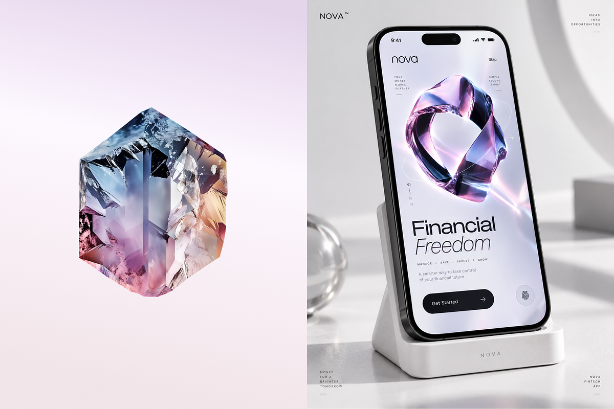 Futuristic Shapes | PNG Objects Pack, an Object Graphic by Lumeno (Photo 4 of 8)