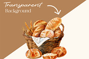 Watercolor Breads Clipart, a Food Illustration by Primrose Blume (Thumbnail 2 of 4)