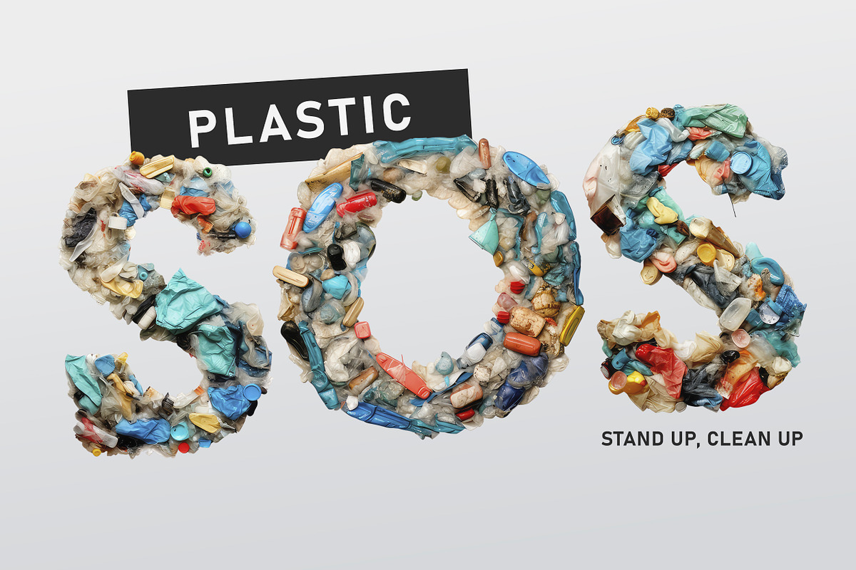Plastic garbage letters. Trash ABC, an Object Graphic by AnMark (Photo 8 of 8)
