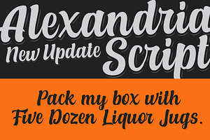 Alexandria Script Layered Fonts